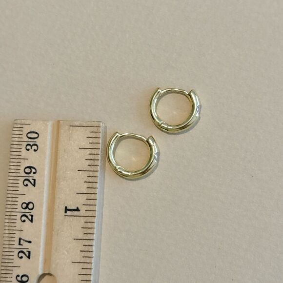 Diamond hoop earrings M1089 - Picture 4 of 4